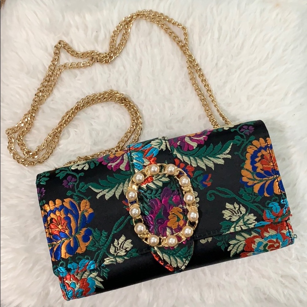 ALDO FAUX PEARL WALLET CROSSBODY